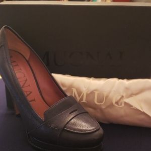Mugnai platform loafer pumps